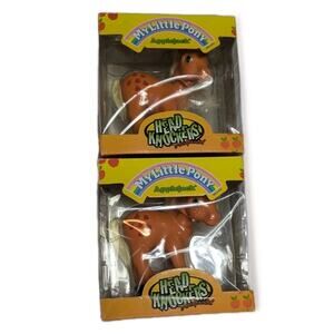 Set Of 2 My Little Pony Applejack Headknockers NECA Hasbro 2003 Vintage Toy Gift